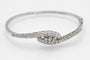 Bracelet Bracelet rigide de luxe en or blanc avec diamants de 1,45 ct, France, 2e moitié du 20e siècle 58 Facettes 10362