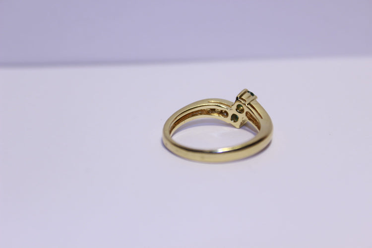 Bague 52 Bague Or Diamants et Emeraudes 58 Facettes