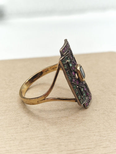 Bague 61 Bague ancienne en or jaune d'Italie, années 1940 58 Facettes