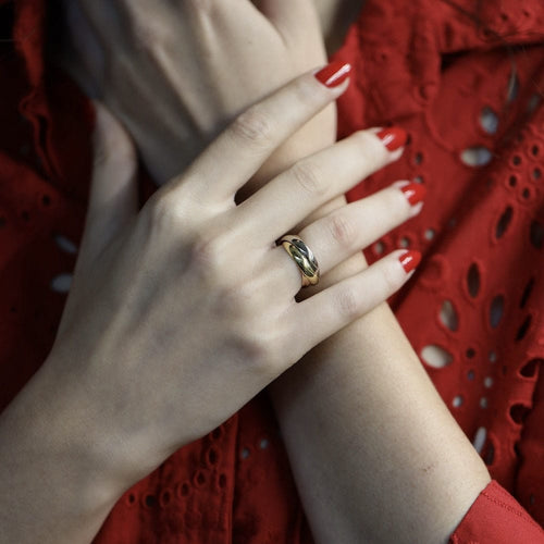 Bague 48 Alliance Cartier Trois Or – Or Jaune, Or Blanc & Or Rose 18k – Taille 48 58 Facettes FB11043