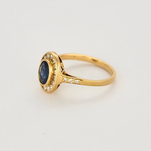 Bague 58 Bague or jaune, saphir et diamants 58 Facettes ALE42764