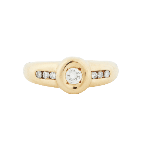 Bague 54 Bague Or jaune Diamants 58 Facettes REF 5066/18