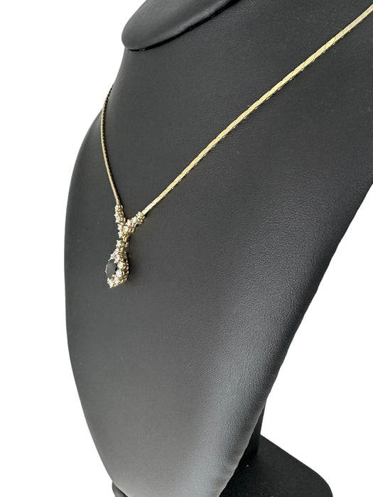 Collier Collier pendentif en or jaune avec diamants et saphirs 58 Facettes