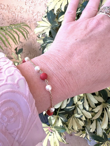 Bracelet Bracelet perles de corail - perles de culture Or 18 K 58 Facettes AA 1695