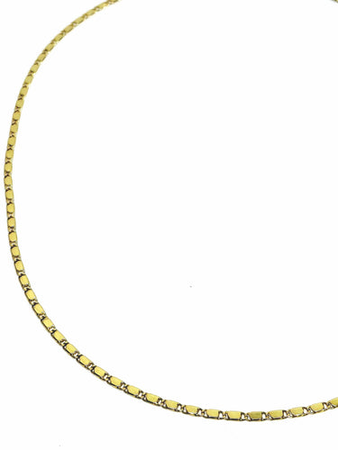 Collier Chaine En Or Jaune (maille rectangle) 58 Facettes