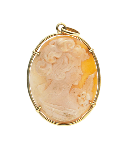 Pendentif grand camée Or jaune 18K