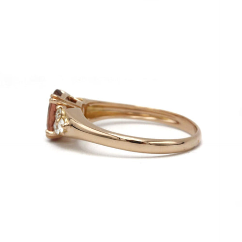 Bague 58 Bague - Or, Diamant & Tourmaline Rose 58 Facettes 250150R