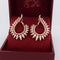 Boucles d'oreilles Orecchini créoles pavés en or rose 18k et diamants 58 Facettes OR204