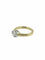 Bague 54 Bague solitaire certifiée HRD en or jaune et blanc avec diamant naturel de 1,30 ct 58 Facettes