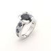 Ring 51 White Gold Ring Sapphires and Diamonds 58 Facettes