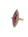 Bague 53 Bague Marquise 2 ors Rubis Diamants 58 Facettes