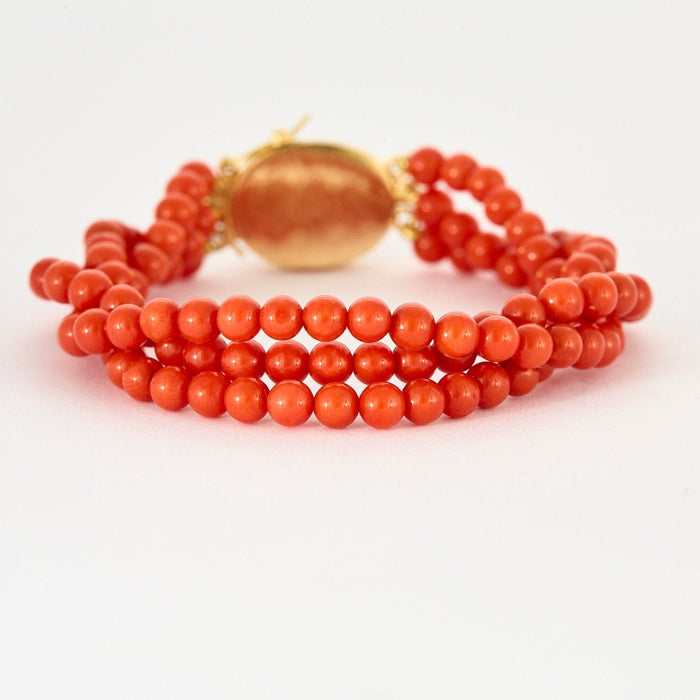 Bracelet camée corail 58 Facettes