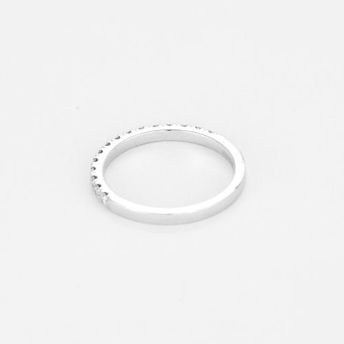 Bague 52 Alliance Diamantée or blanc 58 Facettes LP1382/