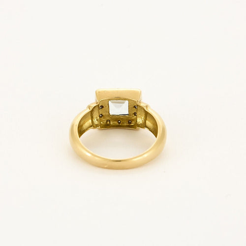Bague 54 Bague or jaune et aigue-marine 58 Facettes B250188