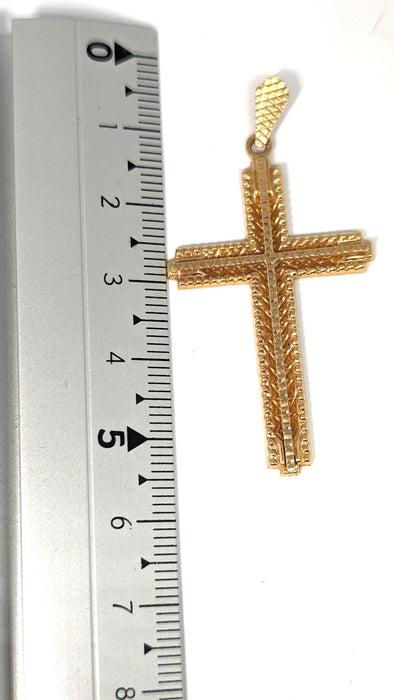 Pendentif Pendentif croix vintage en or 18 carats 58 Facettes 1037