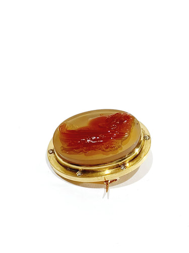 Broche Broche camée cornaline 58 Facettes