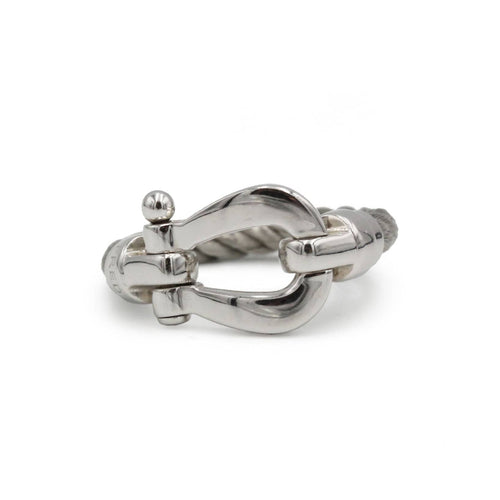 Bague 60 Bague Or & Câble Acier Force 10 - FRED 58 Facettes 250456R