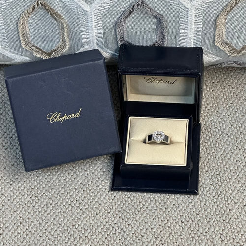 Bague Bague Chopard Happy Diamonds Or Gris 18k Diamants de 2021. Taille 53. Ref : 822936 58 Facettes