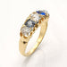 Ring 55 Old gold ring with diamonds and sapphires 58 Facettes