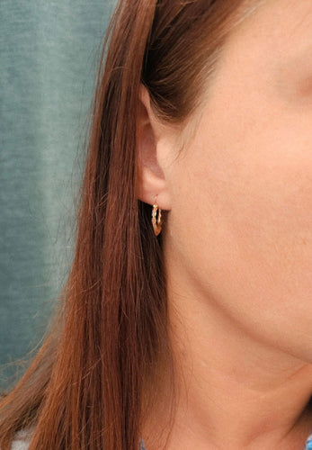 Boucles d'oreilles Créoles or rose 58 Facettes 666