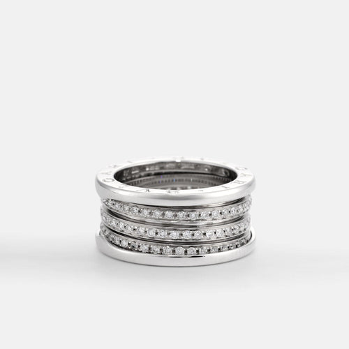 BULGARI - Bague B.Zero1 or blanc diamants 58 Facettes