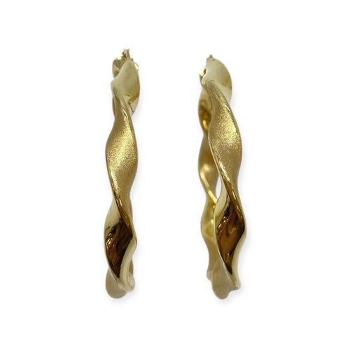 Boucles d'oreilles Créoles torsadées or jaune 58 Facettes 330071294