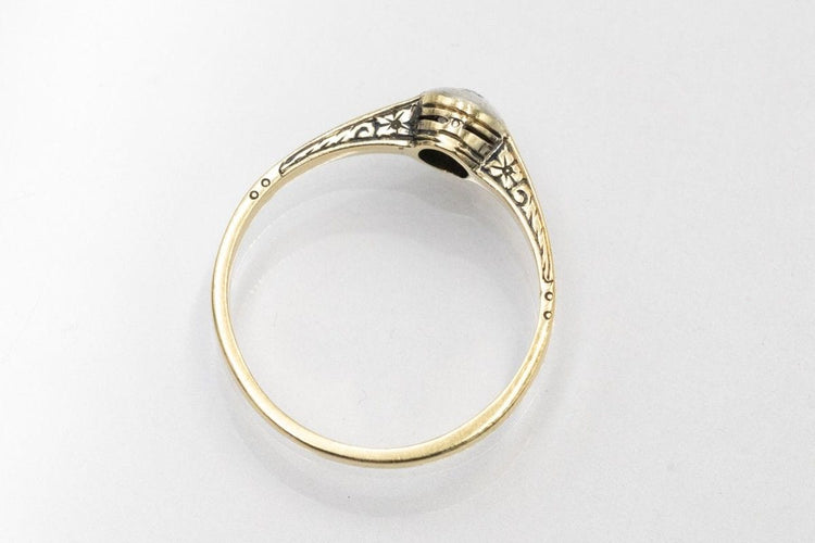 Bague 59 Bague solitaire ancienne avec un diamant taille brillant ancien de 0,20 ct. Années 1930/1940 58 Facettes 111666