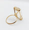 Bague cocktail vintage en or 18k et pierre jaune
