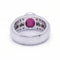 Bague 56 Bague en or blanc et rubis de Birmanie 58 Facettes D364213LF
