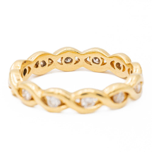 Bague 58 Bague Alliance américaine Or jaune Diamant 58 Facettes 2270805CN