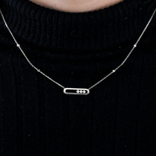 Collier MESSIKA - Collier Baby Move diamants or blanc 58 Facettes