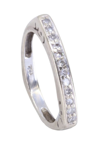 Bague 50 Bague moderne or blanc 58 Facettes 085561