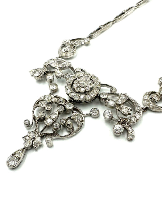 Collier Collier 19ème or, argent et diamants (5.4ct) 58 Facettes