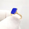 Bague 53 Bague or jaune lapis lazuli 58 Facettes