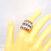 Bague 53 Bague or jaune diamants rubis et saphirs 58 Facettes