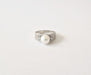 Bague 50 Bague or blanc perle et diamants 58 Facettes