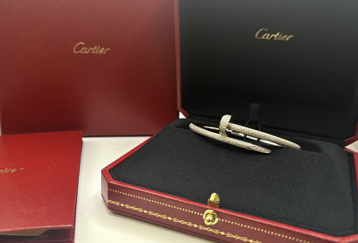 Bracelet CARTIER - Bracelet "Juste un clou" modèle classique, semi pavé 58 Facettes