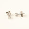 Boucles d'oreilles dormeuses en or blanc avec diamants taille brillant