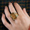Bague 56.5 BAGUE CITRINE EMERAUDES 58 Facettes 32600168