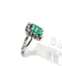 Bague 53 Bague en or blanc avec émeraudes et diamants 58 Facettes 50370