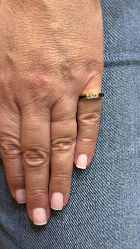 Bague Bague rétro or jaune, diamants, saphirs 58 Facettes