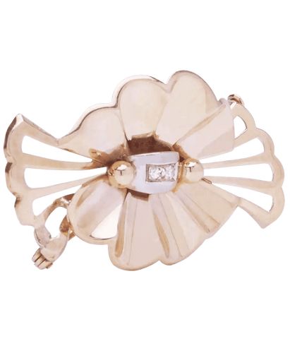 Broche Papillone Or 18K Diamant