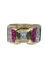 Bague 58 Bague Tank diamants & rubis synthétiques 58 Facettes