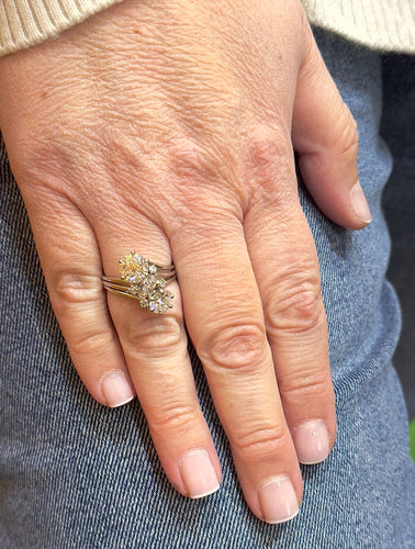 Bague ancienne en platine et diamants