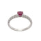 Bague 55 Bague en or blanc, rubis & diamants 58 Facettes