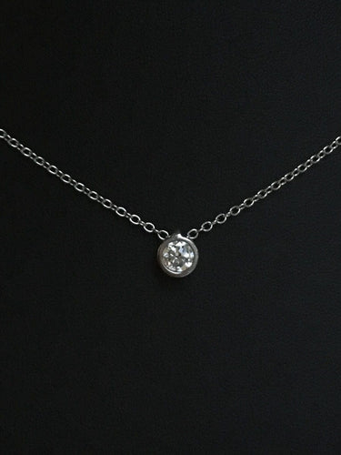 Collier Collier en or blanc 18K et diamant 58 Facettes