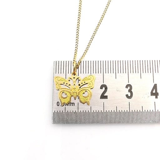 Necklace Yellow gold butterfly necklace 58 Facettes
