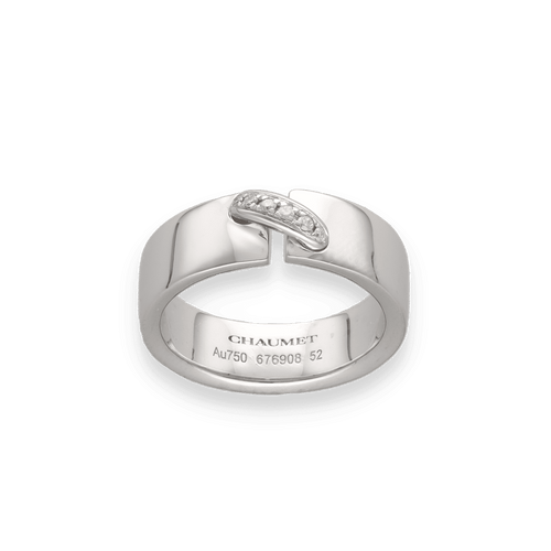 Bague 52 Bague Chaumet Lien Évidence – Or Gris 18k – Taille 52 – Papiers & Facture de 2004 58 Facettes FB10987