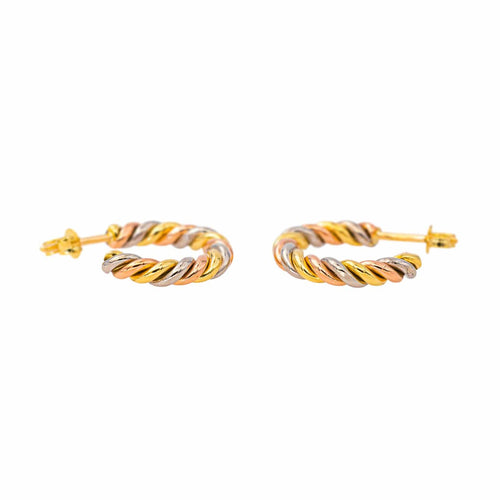 Boucles d'oreilles Boucles d'oreilles Demi créoles Or rose, Or jaune, Or blanc 58 Facettes 4153439CN