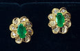 Boucles d'oreilles Boucles d’oreilles or jaune émeraudes et diamants 58 Facettes AB460